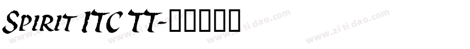 Spirit ITC TT字体转换
